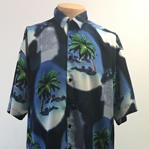 Box Office Island Mens Hawaiian Palm Trees S/S But
